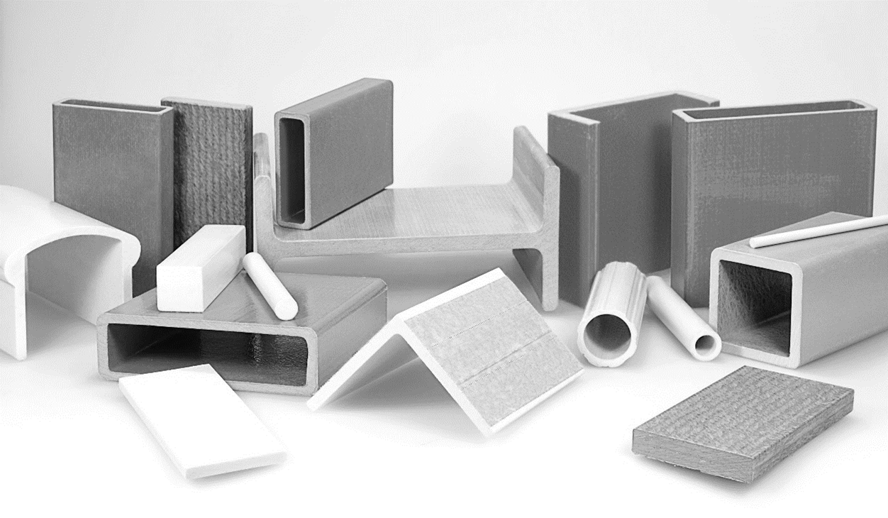 Profilés en composite pultrudé – joncs pleins et creux, profilés pleins et creux, profilés de constructions