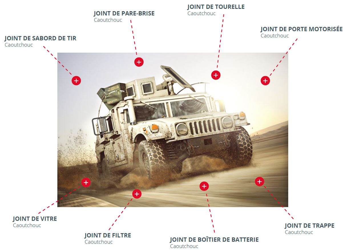 Exemples d'applications de joints BORFLEX