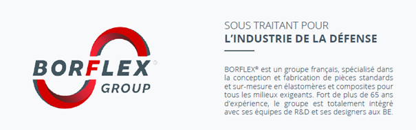 BORFLEX, sous traitant pour l'industrie de la défense