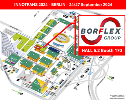 Plan du salon INNOTRANS - BORFLEX HALL 5.2 Stand 170