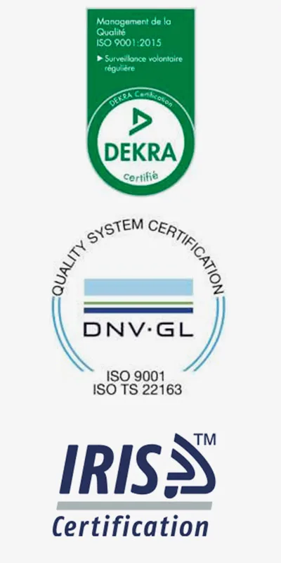 Normes et certification ISO 9001:2015 - Certification IRIS – ISO/TS 22163